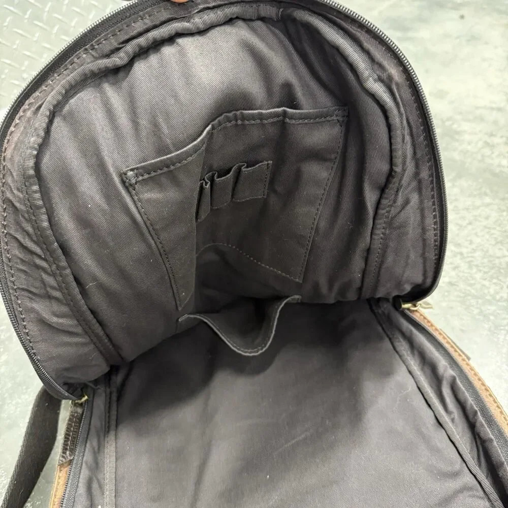 Vintage Fossil Leather Backpack